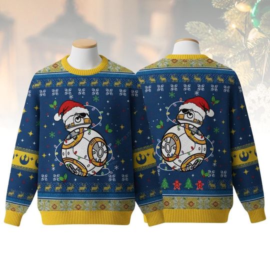 Discover Star Wars Christmas Ugly Sweater, BB-8 Holiday Sweater, Xmas Gift