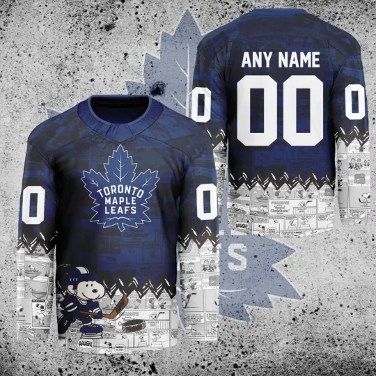 Discover Personalized Toronto Maple Leafs Peanuts 75th Anniversary Hockey Shirt Men's