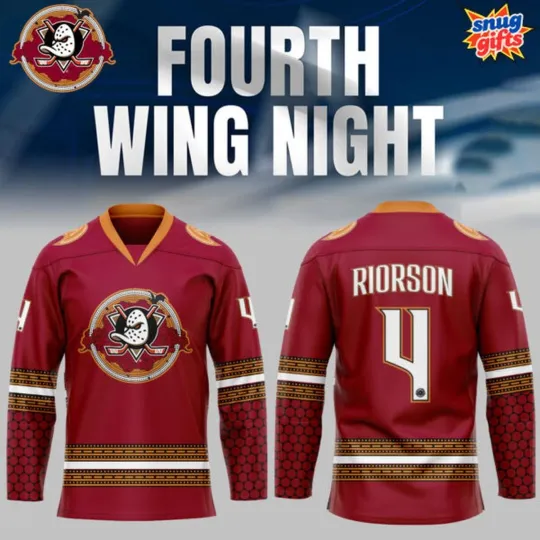 Personalized Anaheim Ducks x Fourth Wing Night 2025 Special Hockey Shirt Gift