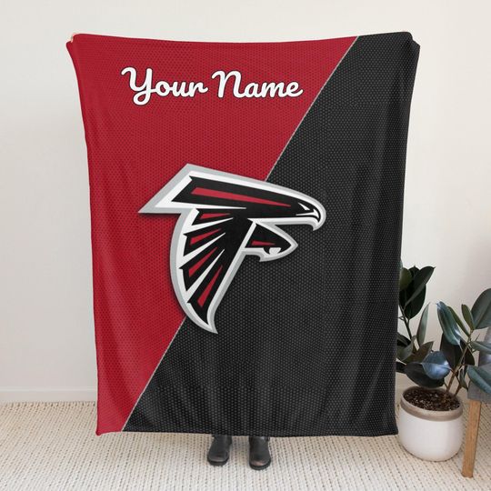 Atlanta Falcons Personalized Fleece Blanket - Custom Name for Football Fans