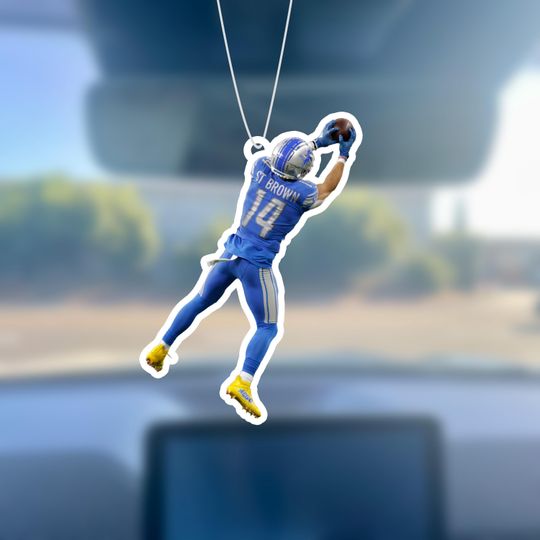 Amon Ra St Brown Hanging Air Freshener/Christmas tree ornament/Stocking Stuffer/Detroit