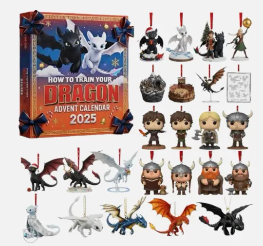 Discover How to Train Your Dragon Tootless Advent Calendar 2D Acrylic Collectible Pendant