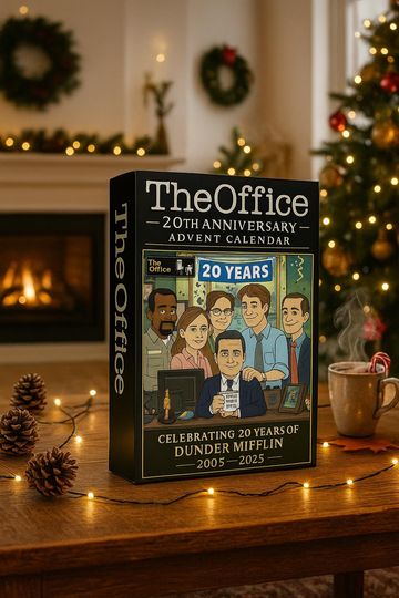 Discover The Office Advent Calendar 2025  Funny TV Show Christmas Countdown Box, Dunder Mifflin 20th Anniversary 2D Acrylic Gift Set