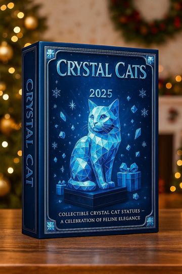 Discover Crystal Cats Advent Calendar 2025  24 Day Countdown with 2D Acrylic Cat Pendants, Collectible Decor for Cat Lovers