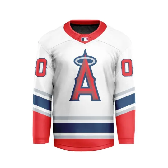 Discover Personalized Los Angeles Angels Away Hockey Shirt Men's Fan Gear Christmas Gift