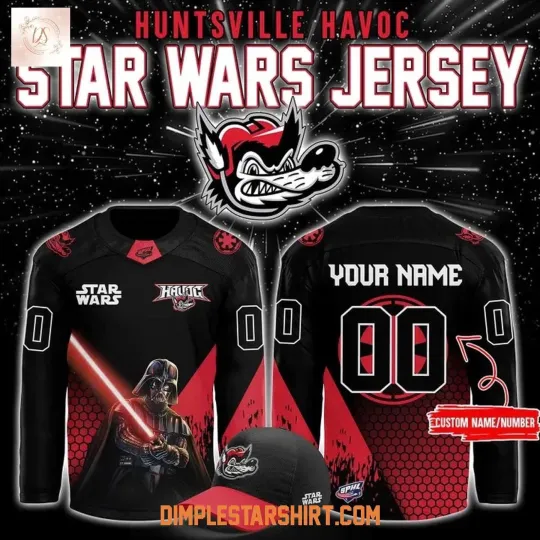 Discover Personalized Huntsville Havoc Star Wa.rs 2025 Hockey Shirt Men's Fan Gear Gift