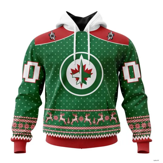 Discover Hockey Winnipeg Jets Hoodie Ugly Christmas Apparel Pullover Sweatshirt Fan Gear