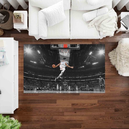 Bedroom Rug, Large Rug, Decorative Rug, Man Cave Rug, Saloon Rug, Giannis Antetoko Rugs, Giannis Dunk Rug