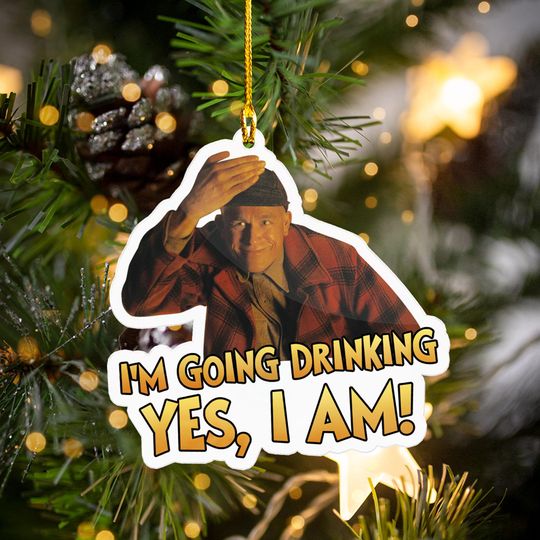 Discover I'm Going Drinking Ed Gein Charlie Hunnam Acrylic Ornament Charlie Hunnam Fan Xmas Ornament, Christmas Tree Decor, Xmas Gifts 2025 Keepsake