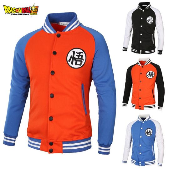 New Anime Cartoon Cosplay Baseball Jacket Coat College Casual Sweatshirt Jacket Male Autumn Winter Warm Fleece Oversized Jackets