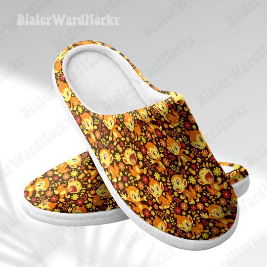 Discover Chimchar Slippers -  Fire Starter Plush Shoes - Fire Monkey Anime Warm House Footwear Gamers Gifts