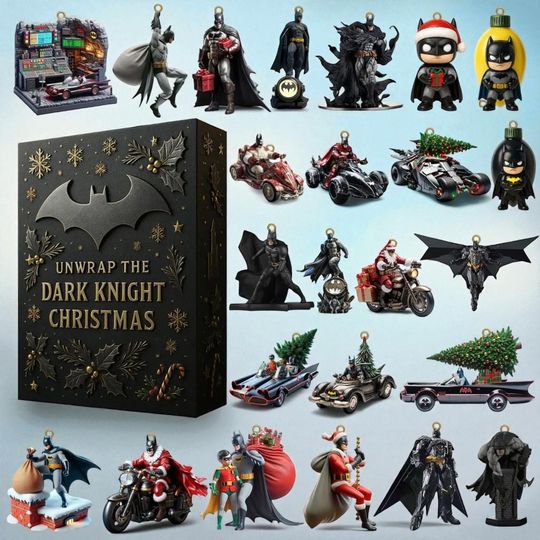Discover Superhero Advent Calendar 2025, 24 Dark Vigilante Ornaments, Christmas Countdown Gift for Comic Fans & Action Hero Collectors