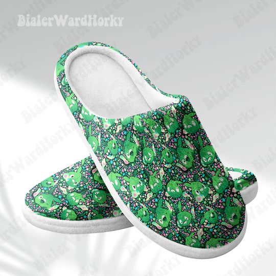 Discover Trubbish Slippers Cute Green Trash Bag Design Anime Indoor Footwear Poison Type Manga Fun Gift for Gamers