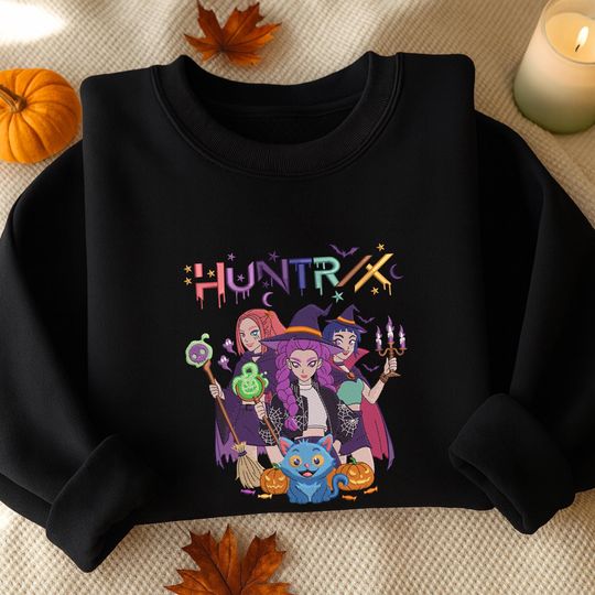 Huntrix Kpop Embroidered Sweatshirt, Kpop Kpop Group Embroidered Shirt, Idol Group Merch, Kpop Anime Shirt, Huntrix Fan Gift