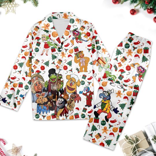 Discover The Muppet Carol Christmas Pajamas, Muppet Carol Christmas Pajamas Set Gift For Women, Muppet Xmas Pyjamas, Magic Kingdom Shirt