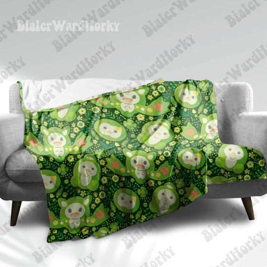 Discover Reuniclus Cute Blanket: Grass Jelly Anime Cozy Blanket, Natural Style Throw Soft Plush Blanket, Unique Anime Print Cozy Blanket