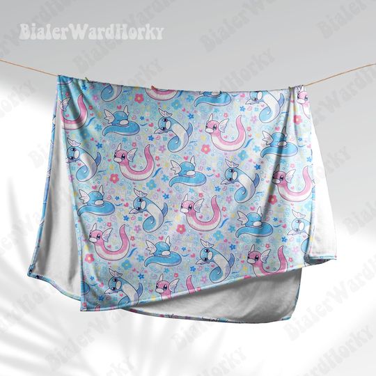 Discover Dragoni Water Blanket ,Anime Fleece Blanket Water Type Fantasy Gamer Cozy Throw ,Anime Blanket