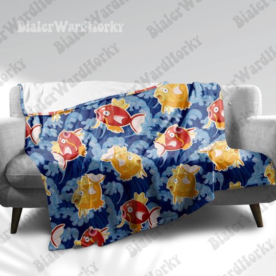 Discover Magikarp Fleece Blanket: Japanese Art Throw Koi Fish Blanket