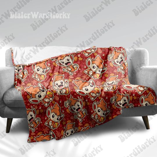 Discover Chimchar Fleece Blanket: Cozy Anime Gift for Fire-Type Fans