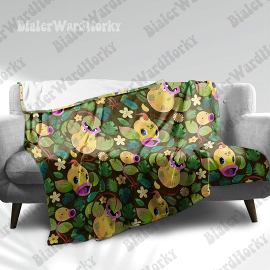 Discover Bellsprout Evolution Fleece Blanket: Anime-Inspired Throw for Plant Lovers
