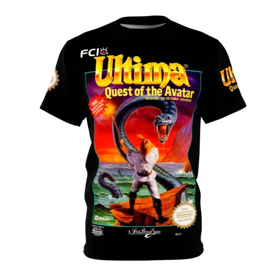 Discover Ultima IV Quest of the Avatar NES Retro Video Game Cover T-Shirt
