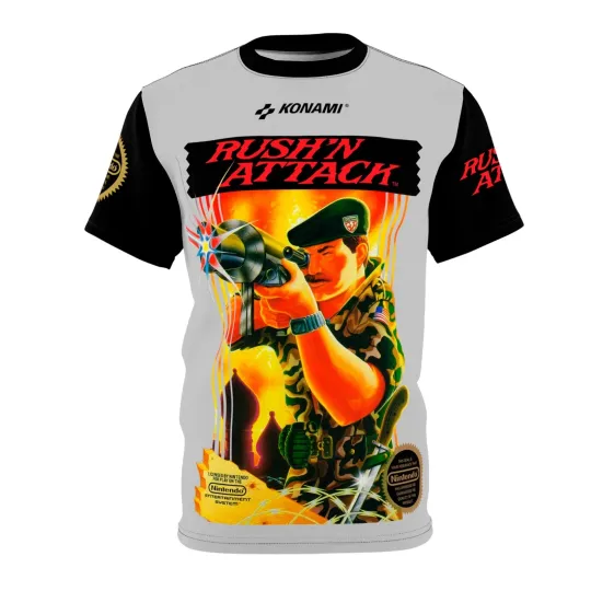 Discover Rush'n Attack NES Retro Vintage Video Game T-Shirt