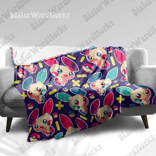 Discover Electric Twin Spirits Fleece Blanket: Energetic Anime Style