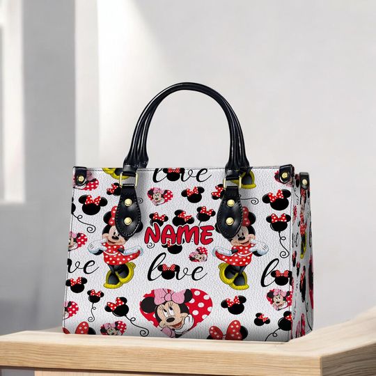 Discover Personalized Disney Minnie Leather Bag - Gift for Disney Lover