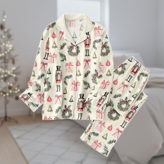 Nutcracker Christmas Pajamas, Festive Holiday Pajama Set, Matching Family Pajamas Set, Xmas Gift Idea
