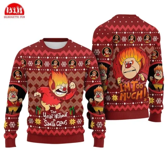 Discover Heat Miser Ugly Christmas Sweater, The Year Without A Santa Claus Christmas Sweater