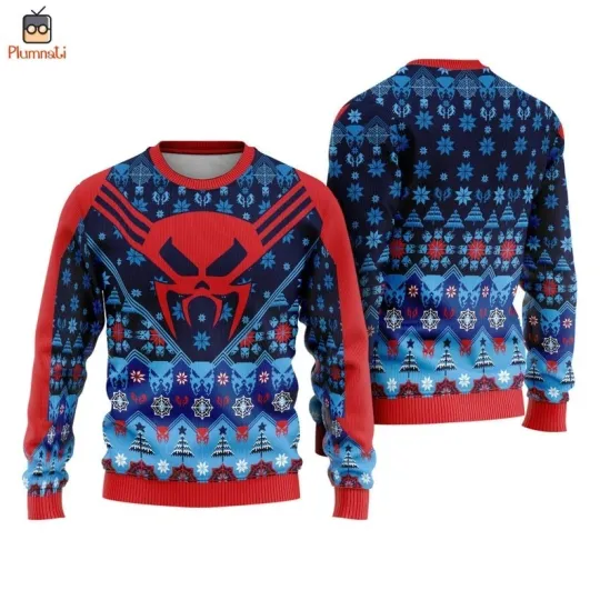 Miguel O'Hara SpiderMan Ugly Christmas Sweater, Spider-Man Across The SpiderVers