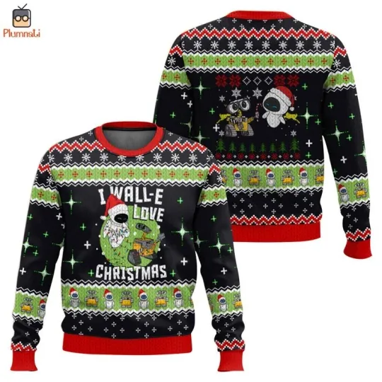 Discover Disneyland Wall-E Ugly Christmas Shirt, Wall-E Love Christmas Shirt
