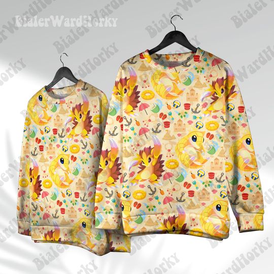 Discover Sandshrew Cute Hoodie Sweatshirt Ground Type Hoodie Shirt Manga Anime Funny Fans Gifts