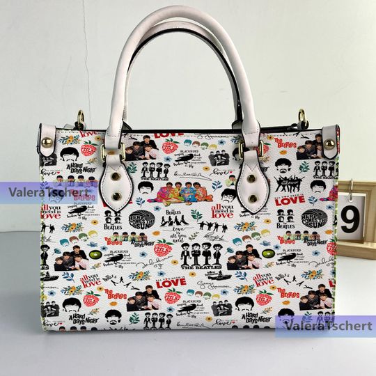 Discover The Beatles Music Leather Bag Handbag, The Beatles Lovers Handbag, Crossbody Bag