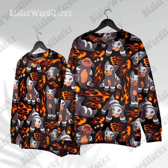 Discover Houndour Hoodie: Dark Anime Sweatshirt, Manga Pullover