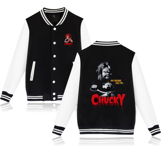 Child's Play Chucky Bomber Jacket Women Men Autumn Baseball Jacket Coat Student Streetwear Harajuku Bomber College Jacket
