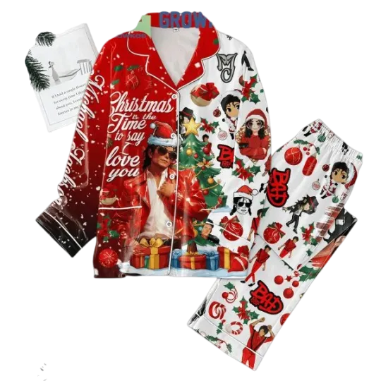 Michael Jackson Christmas Is The Time To Say I Love You Pajamas Set