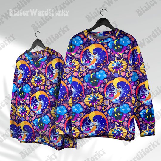 Discover Cosmog Evolution Hoodie Sweatshirt: Space Dreamers Anime Sweatshirt, Fan Apparel Cute Chibi Style Shirt, Gift for Anime Fans