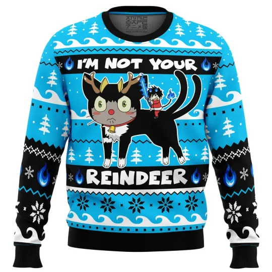 Discover I’M Not Your Reindeer Blue Exorcist Ugly Christmas Sweater