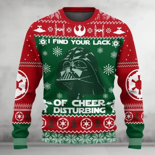 Discover Christmas Darth Vader Ugly Sweater, Star Wars