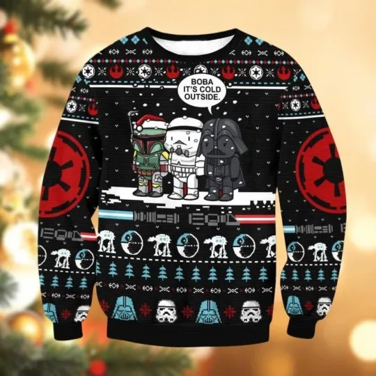 Star Wars Christmas Ugly Sweater, It's Cold Outside Ugly Christmas Sweater