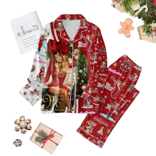 Discover Mariah Carey Christmas Pajamas Set for Adults