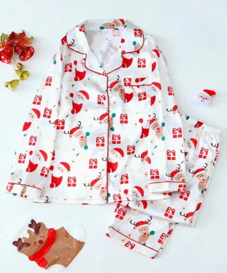 Discover Christmas Patterned Pajama Set for Women