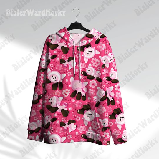 Discover Bewear Pink Hoodie Sweatshirt Funny Shirt Anime Video Game Gifts