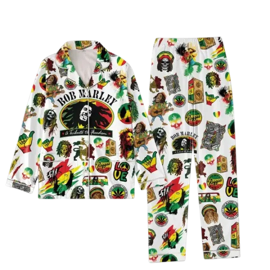 Bob Marley Love Peace Pajamas Set