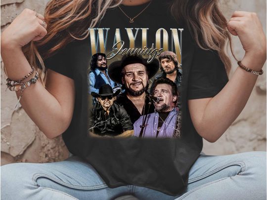 Waylon Jennings Bootleg T-Shirt, Retro Outlaw Country Tee, Vintage Concert Western Graphic Tee