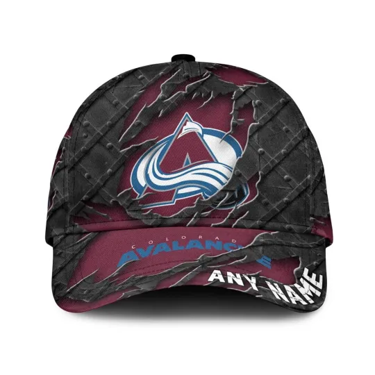 Discover Colorado Avalanche Personalized Name Black Metal Design Classic Cap