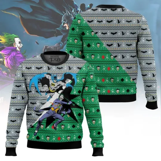 Discover Batmans VS Jokers Ugly Christmas Ugly Sweater
