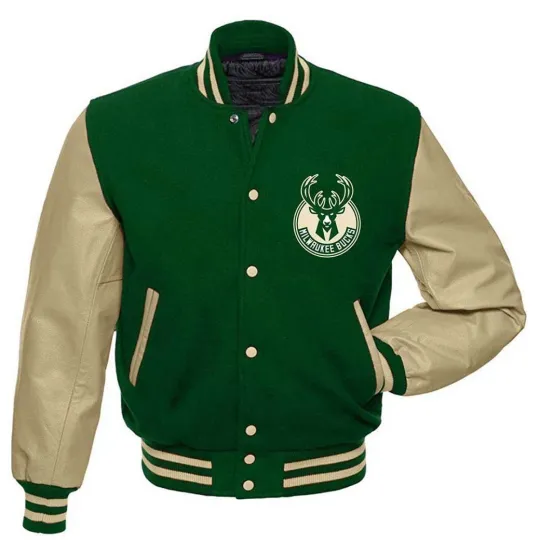 Milwaukee Bucks Baseball Jacket, Basketball Team Fan Gift