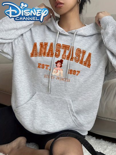 Discover Ladies' hooded sweatshirt featuring Disney Princess Anastasia in a cartoon-style simple design perfect for Disney girls  hoodie